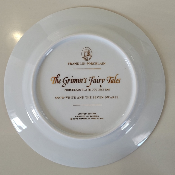 Snow-White & the Seven Dwarfs FRANKLIN PORCELAIN collectors plate - Picture 6 of 8